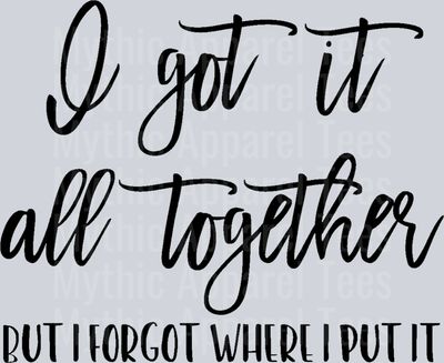 i got it all together DTF Sarcastic Sassy Transfers
