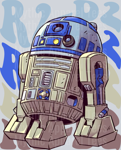 R2-D2 Star Wars Stacked Name Disney