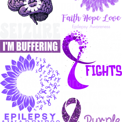 EPILEPSY GANG SHEET 10 FULL SIZE IMAGES