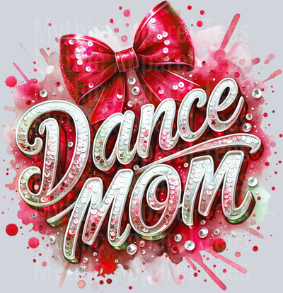 0019 Dance Mom Sequins Red DTF Dance Mom Transfers