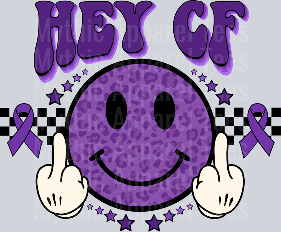 Hey Cystic Fibrosis two middle fingers CF Awareness