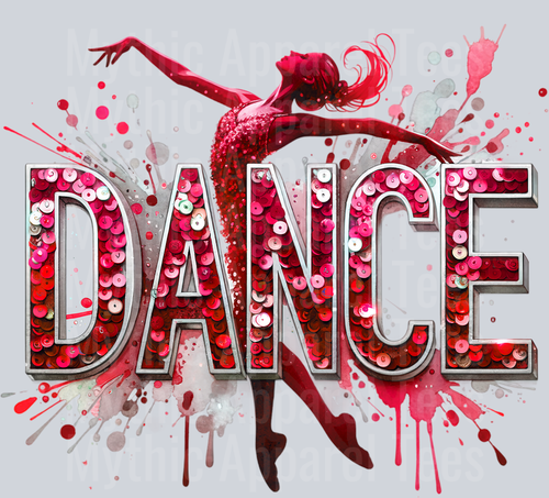 008 Dance Female Dancer Pink DTF Dance Female Transfers