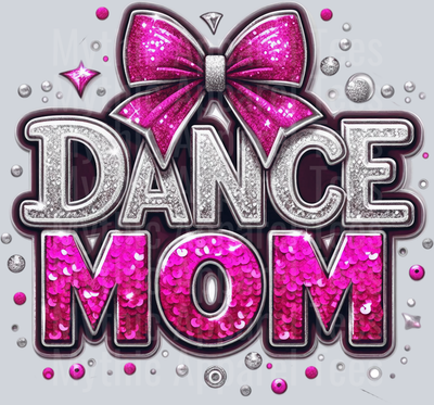 009 Dance Mom Sequins Pink DTF Dance Mom Transfers