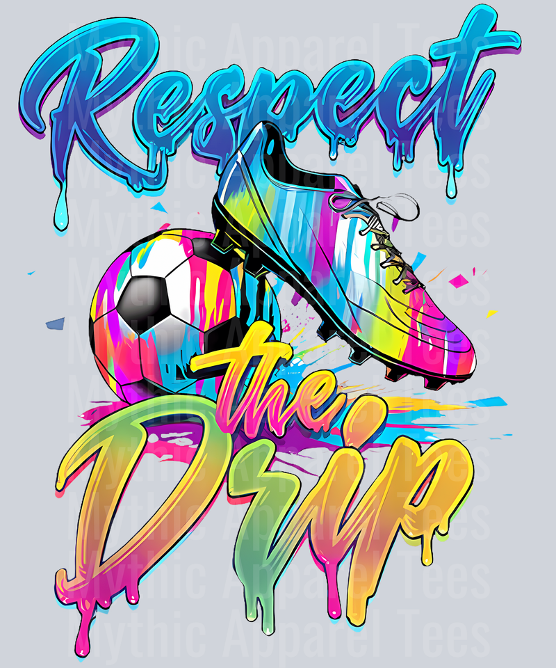 Soccer Drip Boys Ice Cream neons Drip Youth Respect The Drip DTF Soccer Transfers