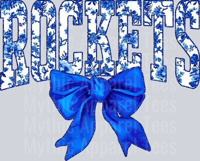 Blue Rockets College Floral School Spirit & Sports