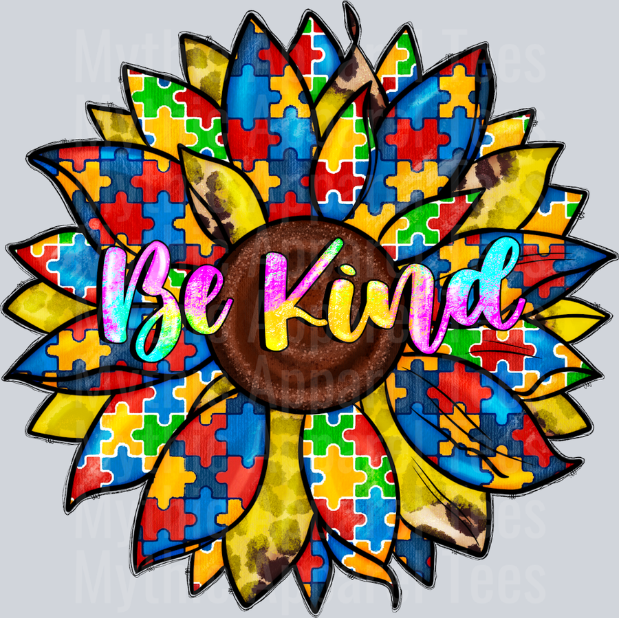 Be kind sunflower Autism Awareness
