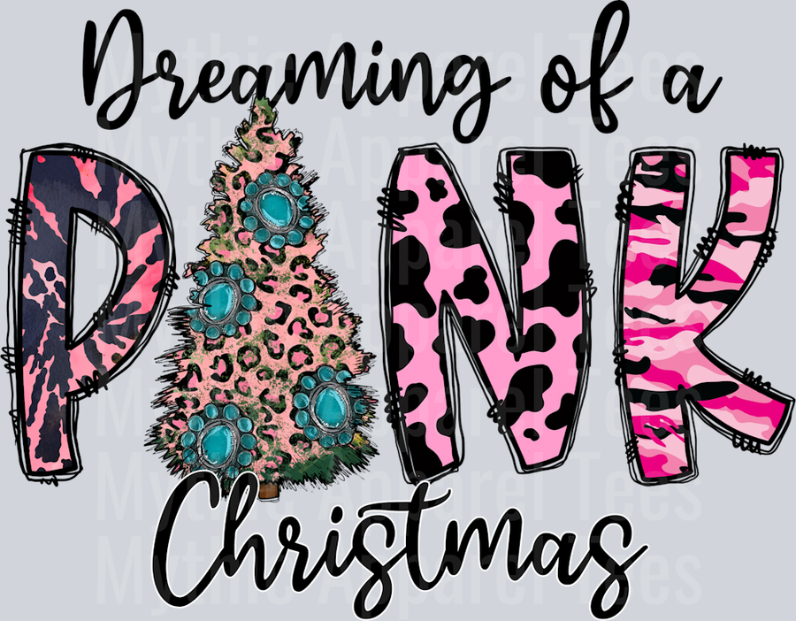 Dreaming Of a Pink Christmas Cow Prints