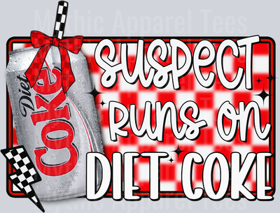 Suspect Runs On Diet Coke DTF Drink Transfers