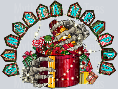 Gangsta Wrappa Christmas Skull Hands