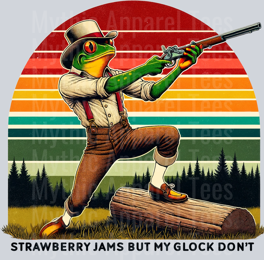 Strawberry Jams but my glock don frog with shotgun DTF Western Transfers