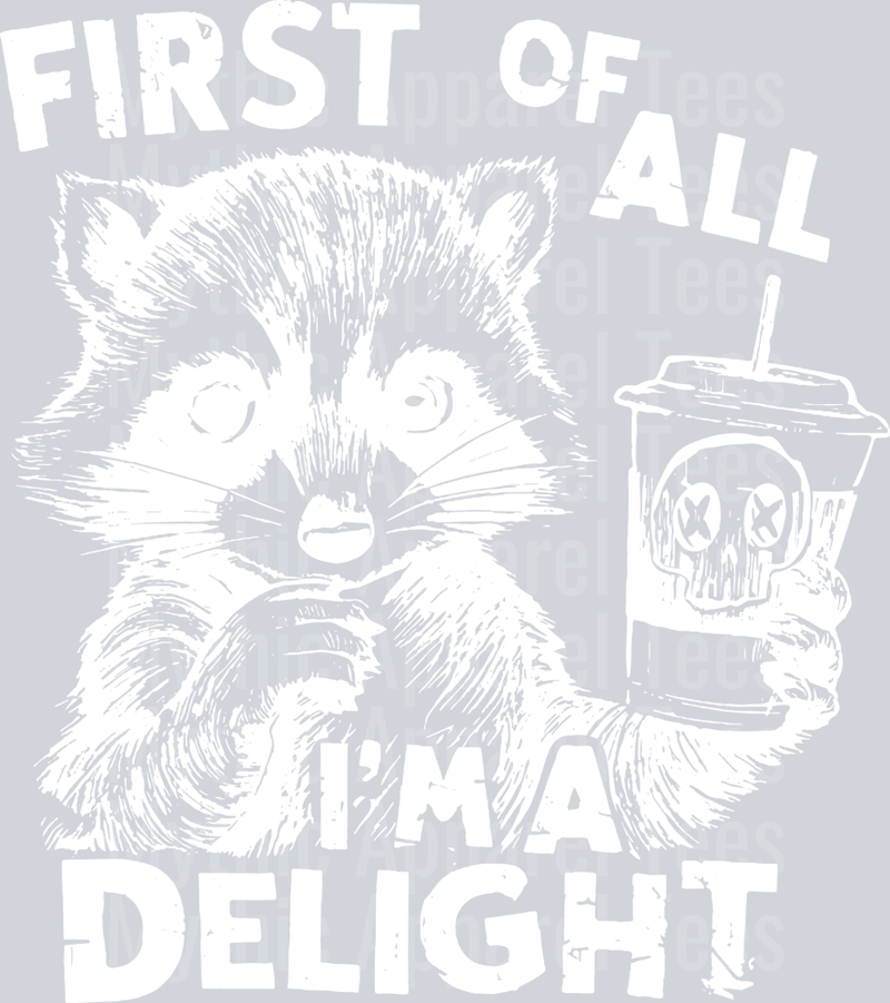 First of all I'm a delight white DTF Racoon Transfers