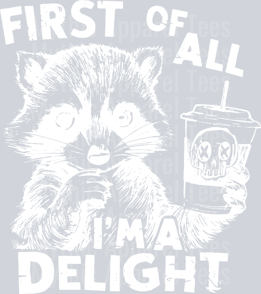 First of all I'm a delight white DTF Racoon Transfers