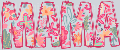 Mama Floral Pink Floral DTF MaMa Transfers