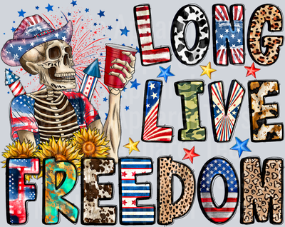Long Live Freedom DTF Patriotic Transfers