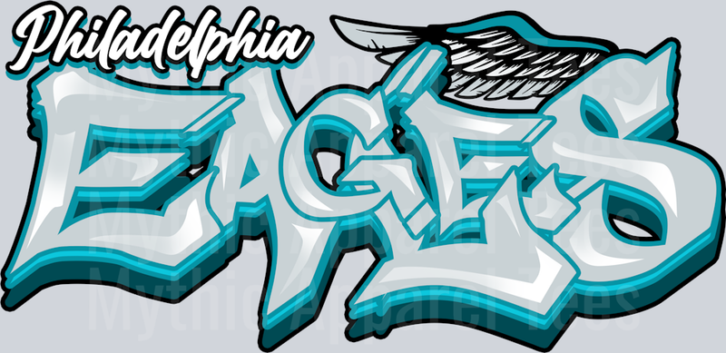 Eagles Tri Color Airbrush DTF NFL Transfers