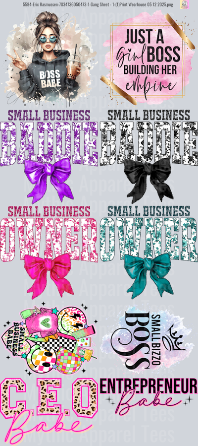 CEO BOSS BABE GANG SHEET 10 FULL SIZE IMAGES