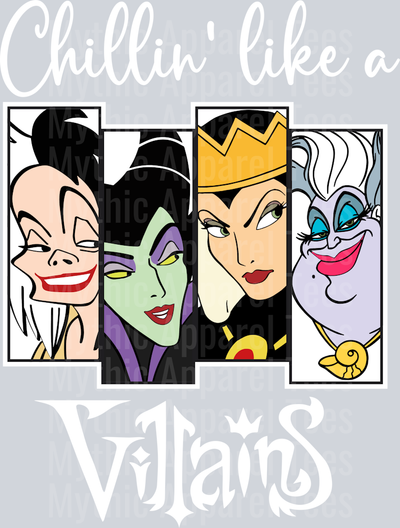 Chillin like a villains 2 DTF Disney Villains Transfers