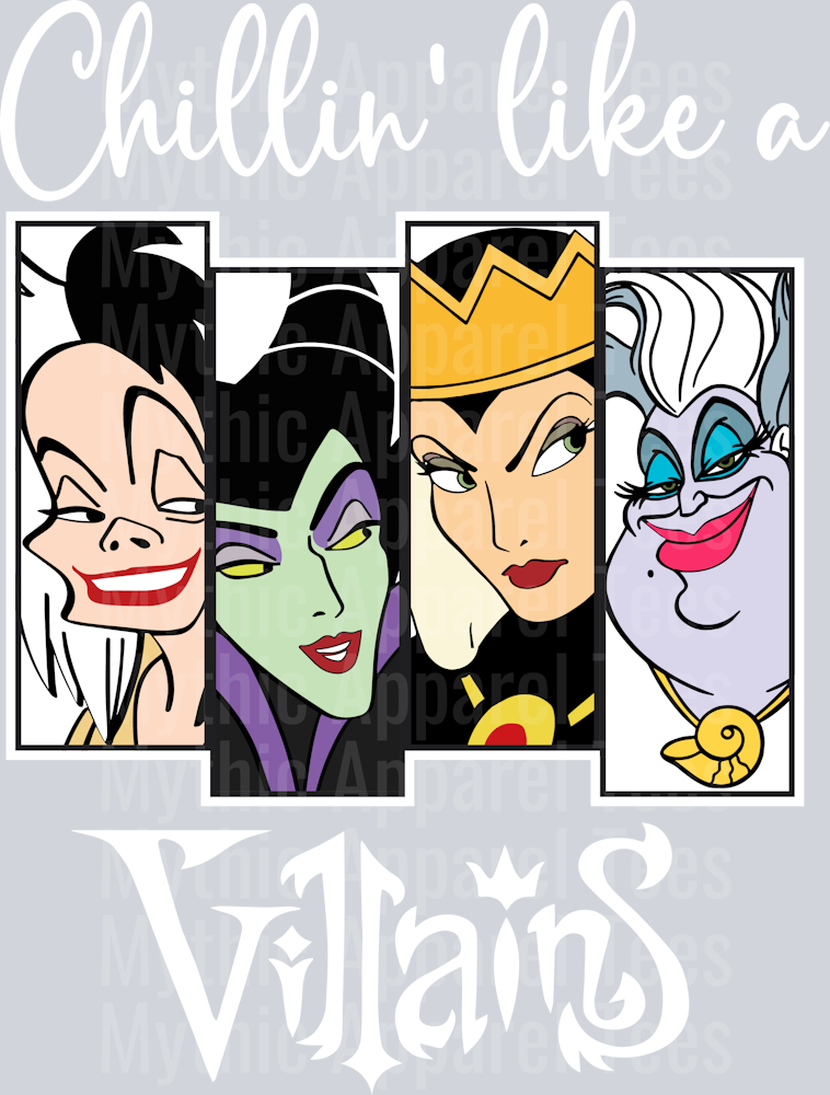Chillin like a villains 2 DTF Disney Villains Transfers