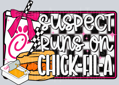 Suspect chick fil a pink DTF Suspect Transfers