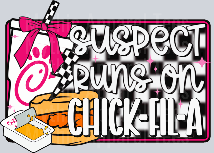 Suspect chick fil a pink DTF Suspect Transfers