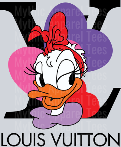Daisey Duck Disney LV Shirt DTF Luis Vuitton Transfers