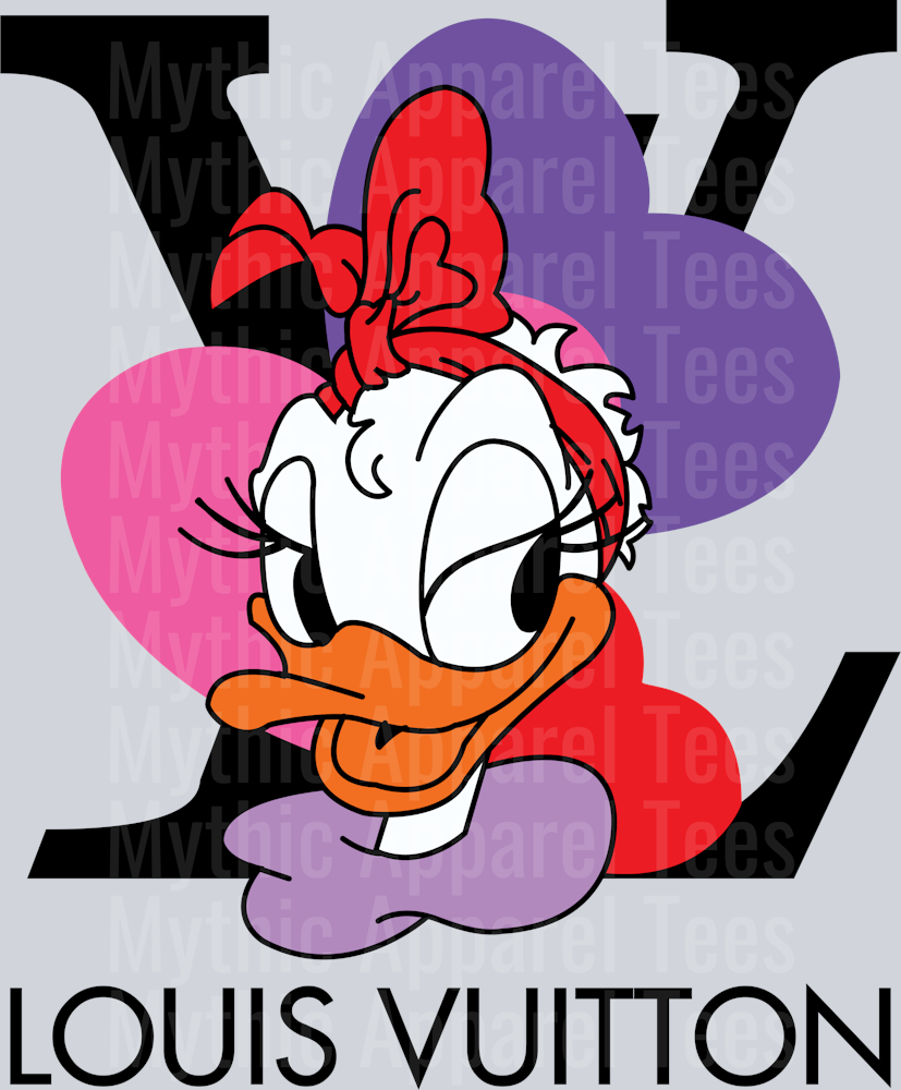 Daisey Duck Disney LV Shirt DTF Luis Vuitton Transfers