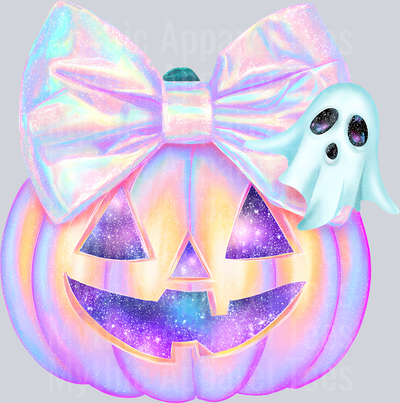 TD Iridescent Ghost Pumpkin PNG, Coquette Halloween Design, Iridescent Ghost Pumpkin Design, Halloween PNG, Girly Halloween Png, Cute Ghost Pngg