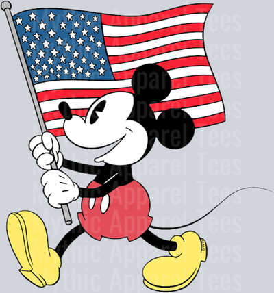 Micky Waiving American Flag DTF Patriotic Disney Transfers