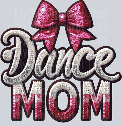 0013 Dance Mom Sequins Maroon DTF Dance Mom Transfers