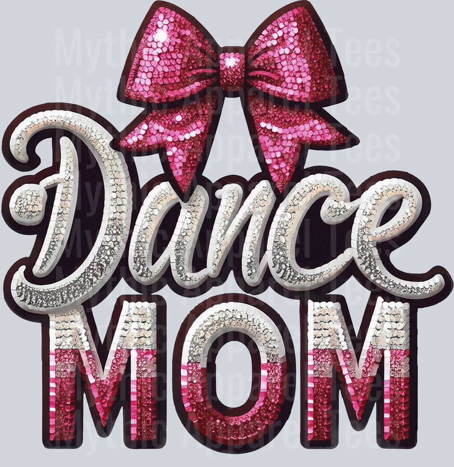 0013 Dance Mom Sequins Maroon DTF Dance Mom Transfers
