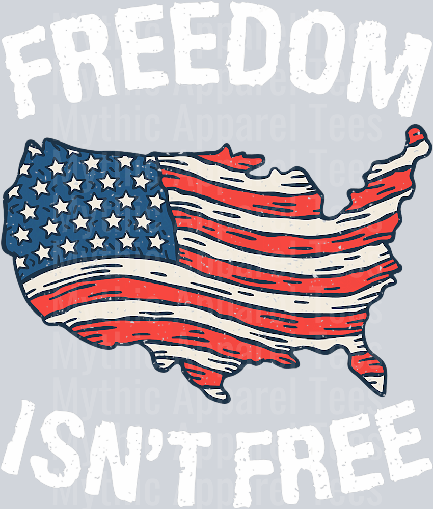 Freedom isn't free american flag united states of america DTF Patriotic Transfers