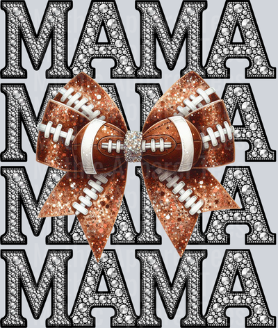 Rhinestone Football Mama Rhinestones Glitter School Spirit & Sports