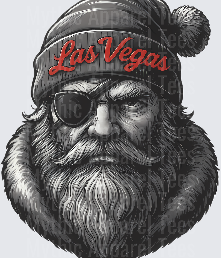 NFL Mascots Las Vegas Badass Santa Eye Patch Beanie