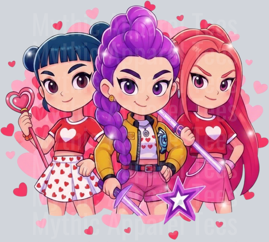 K-Pop Demon Hunters HUNTERX Valentines Day Transfers