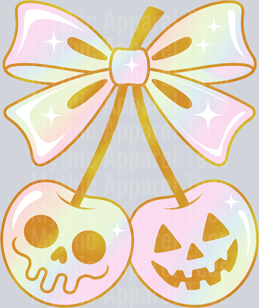 Halloween Iridescent Cherries Pumpkin PNG_processed