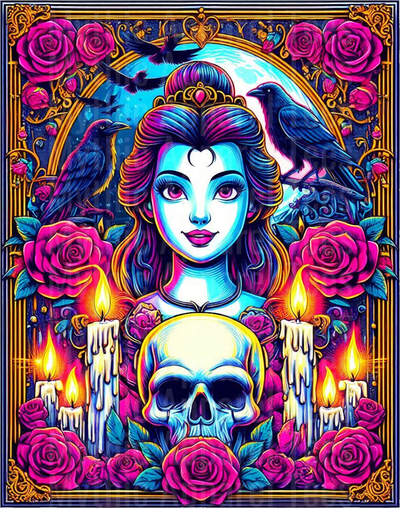 Belle3 Disney Princess Tarot Card