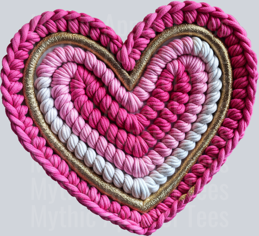 Heart Faux Yarn Valentines Day