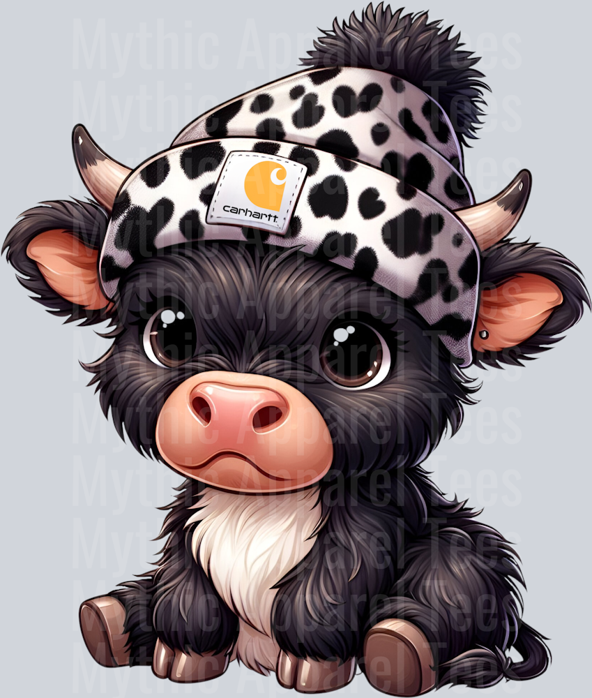 13 Leopard print Cowhartt Highland Cow DTF Carhartt Highland Cow Transfers