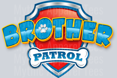 Brother Patrol DTF Paw Patrol Transfers