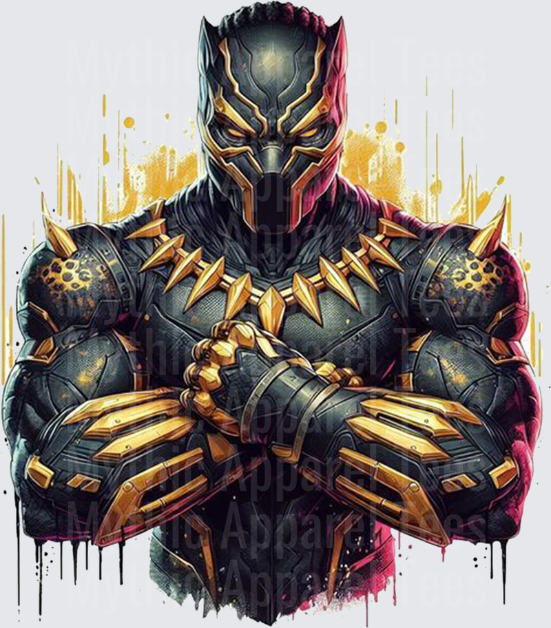 Marvel Super Heroes Black Panther Gold Armor Arms Crossed