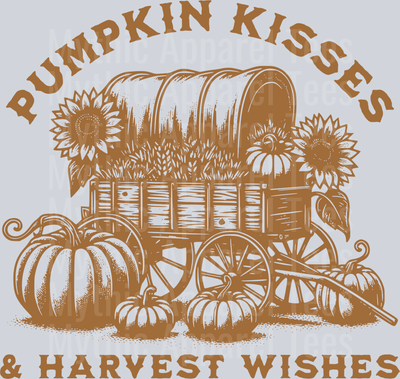 PUMPKIN KISSES AND HARVEST WISHES ORANGE DESIGN