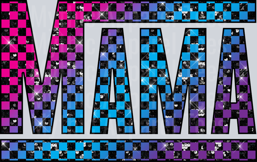 Sequin Rainbow Checker Mama 2