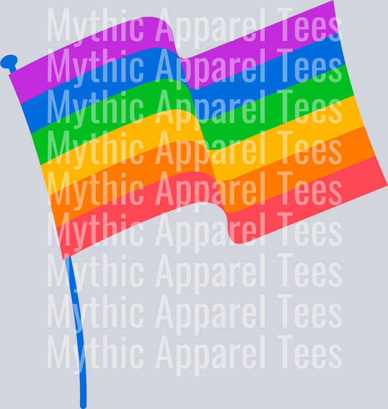 Pride Flag Rainbow colors LGBTQ+ Transfer