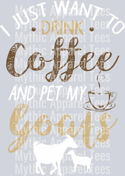Drink coffee and hit goals DTF Coffee Transfers