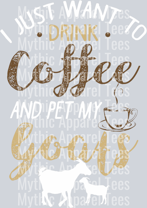Drink coffee and hit goals DTF Coffee Transfers