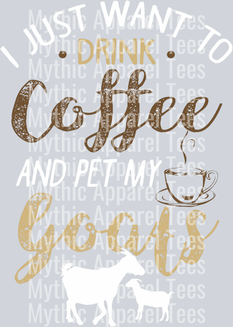 Drink coffee and hit goals DTF Coffee Transfers