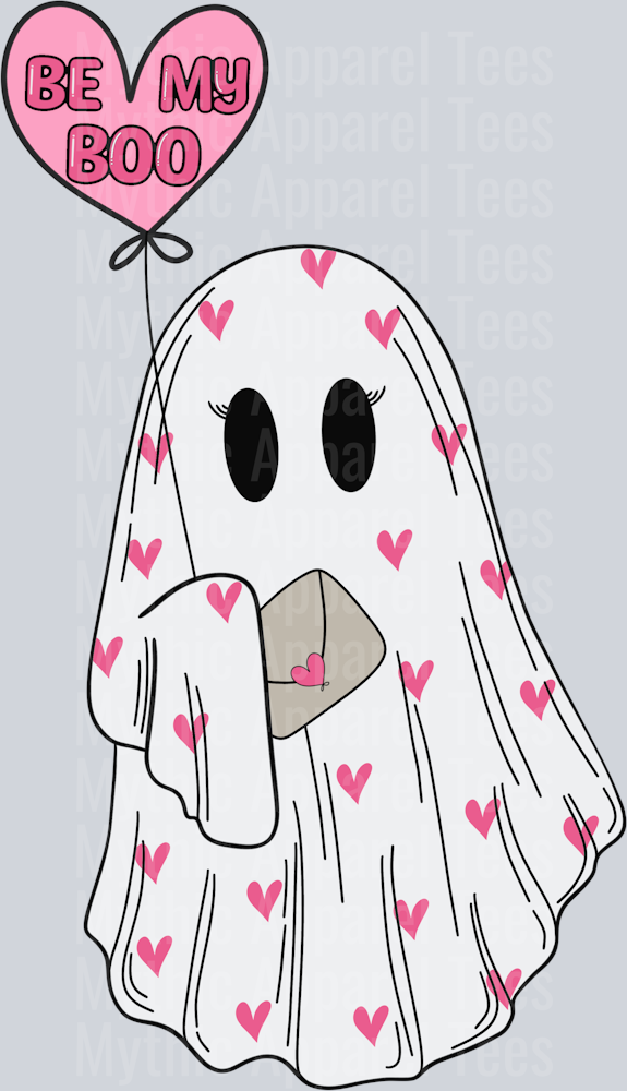 Be My BOO Ghost DTF Valentines Day Transfers