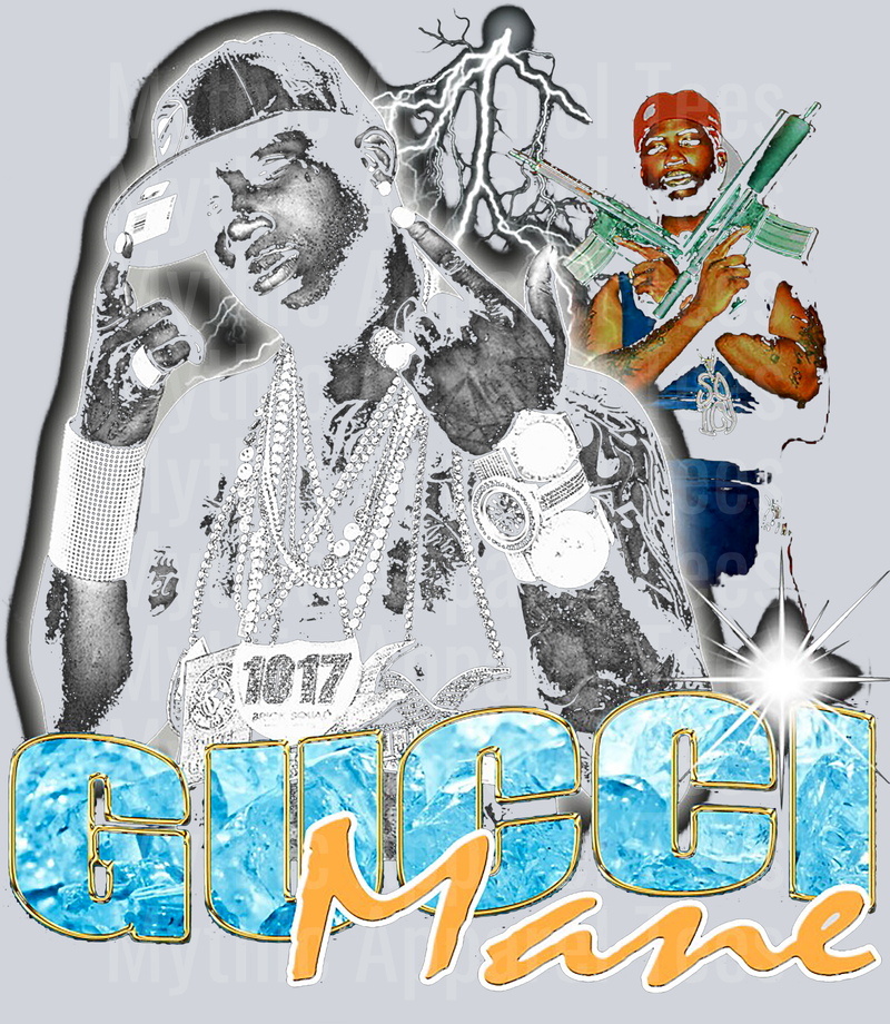 Gucci Mane HALFTONE Made For Black Shirt DTF Pop Culture Transfers