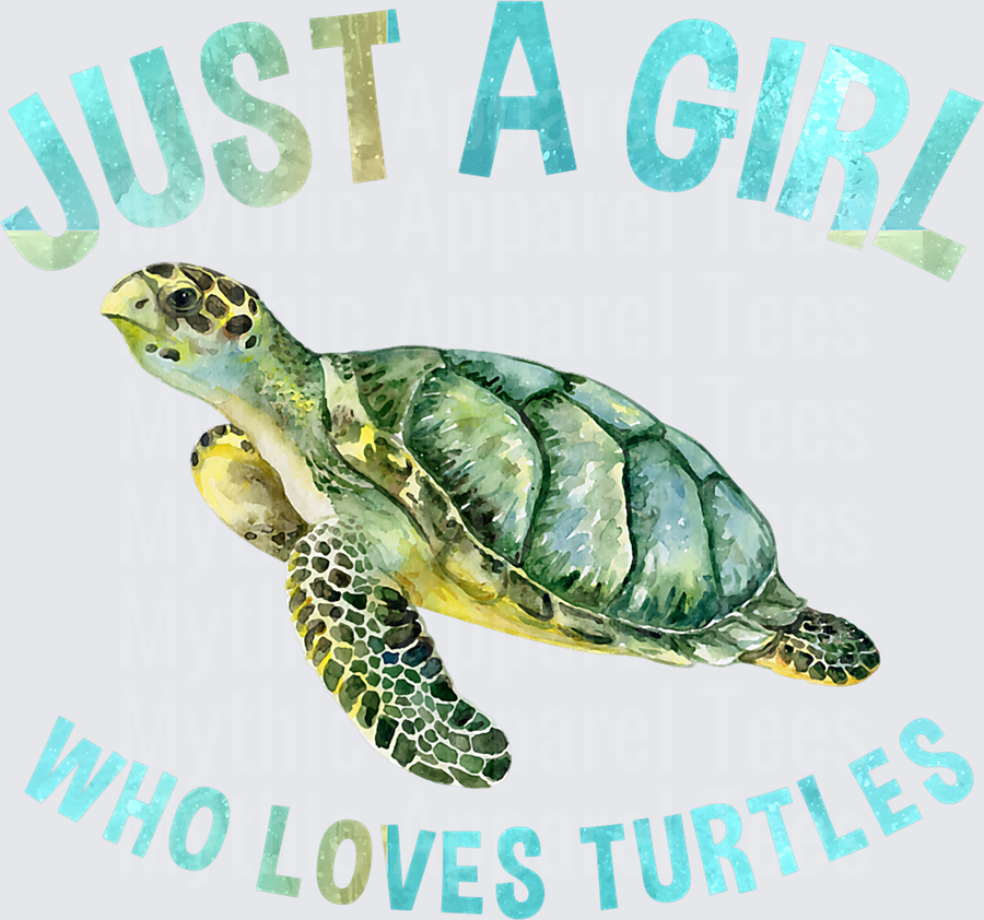 Just A Girl Who Loves Turtles Cute Sea Turtle Lover T-Shirt