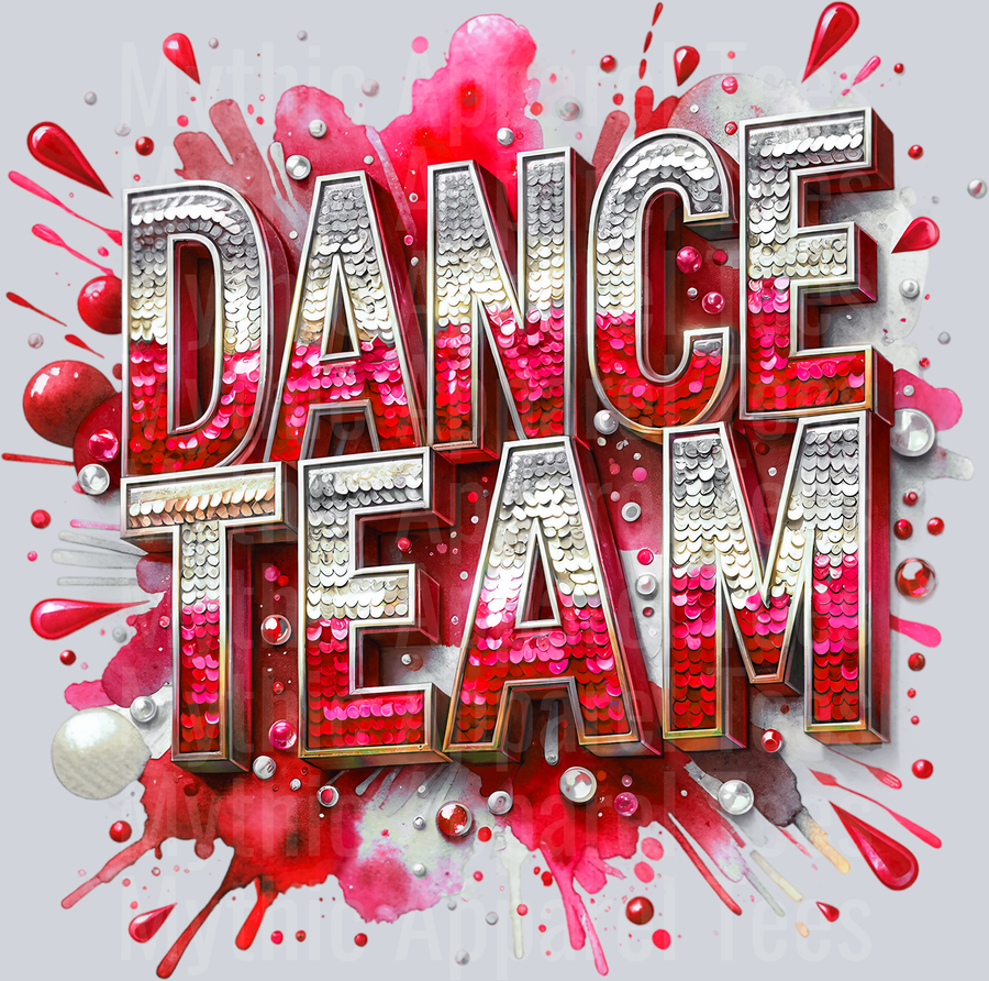 006 Dance Team Sequins Red DTF Dance Team Transfers